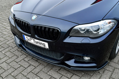 CUP Frontspoilerlippe mit Wing ABS BMW 5er F10 + F11 Schwarz Glanz
