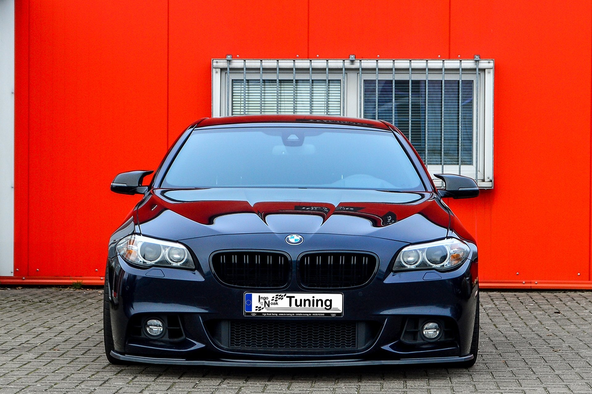 CUP Frontspoilerlippe mit Wing ABS BMW 5er F10 + F11 Schwarz Glanz