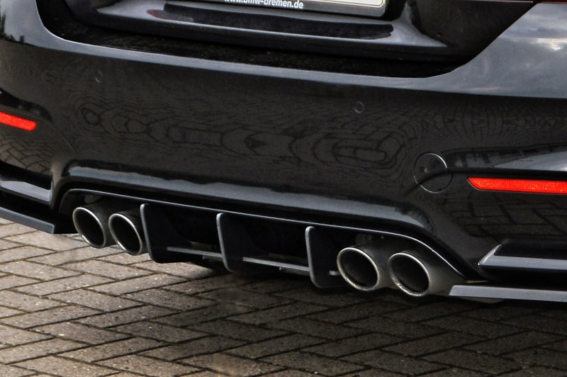 Gefräster Heckansatz BMW M4, F82/F83 Bj.: 09/2014- Schwarz Matt