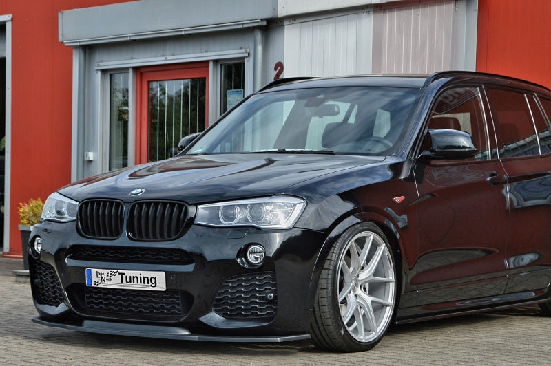 CUP Frontspoilerlippe ABS BMW X3, F25 Bj.: 2014-2017 Schwarz Glanz