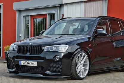 CUP Frontspoilerlippe ABS BMW X3, F25 Bj.: 2014-2017 Schwarz Glanz