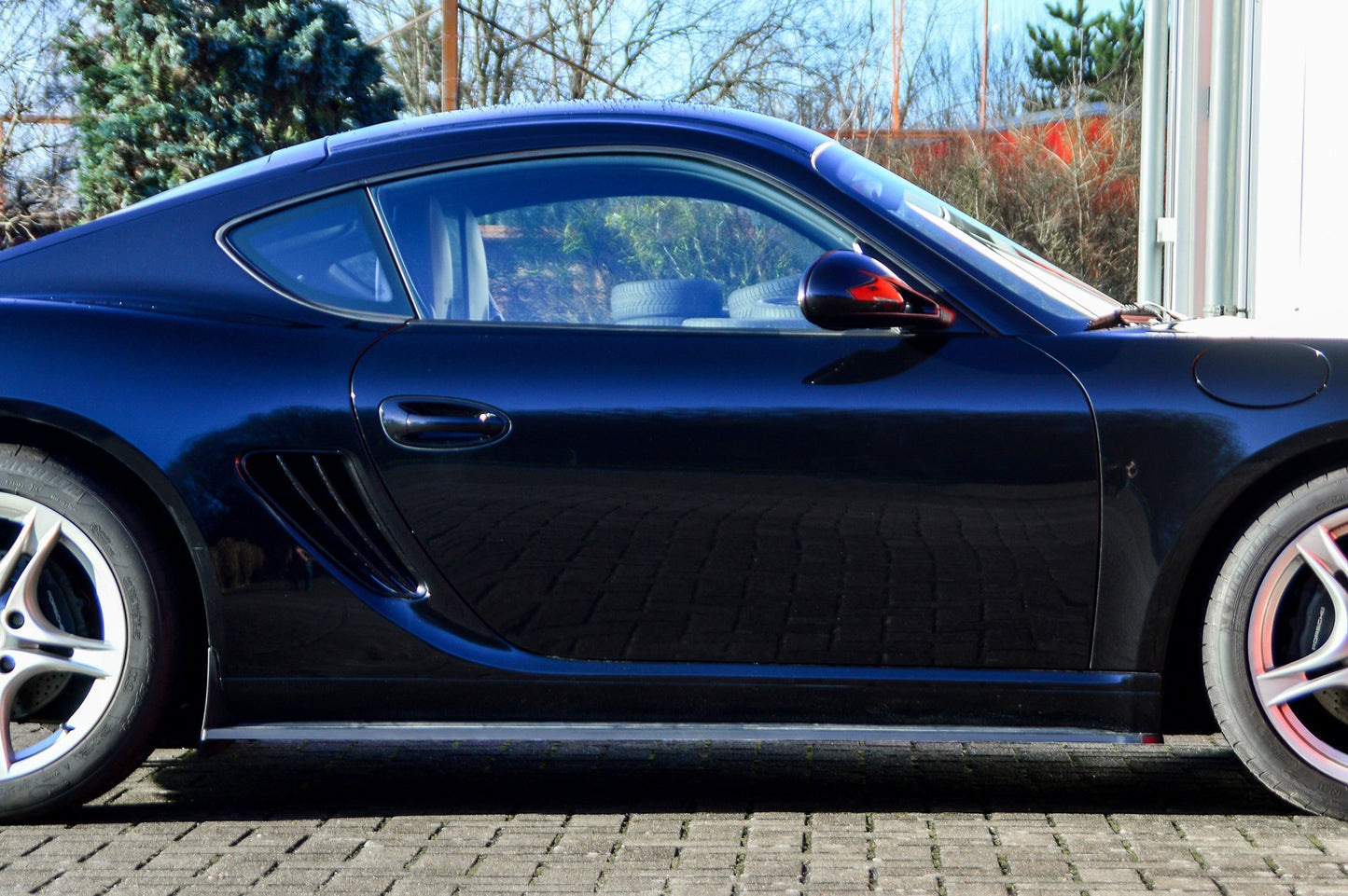 CUP Seitenschwellersatz ABS Porsche Cayman 987 Bj.: 2009-2013 Schwarz Matt