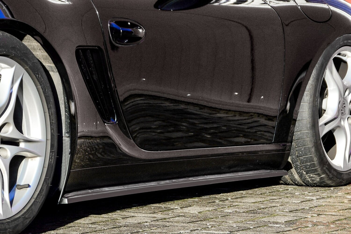 CUP Seitenschwellersatz ABS Porsche Cayman 987 Bj.: 2009-2013 Schwarz Glanz