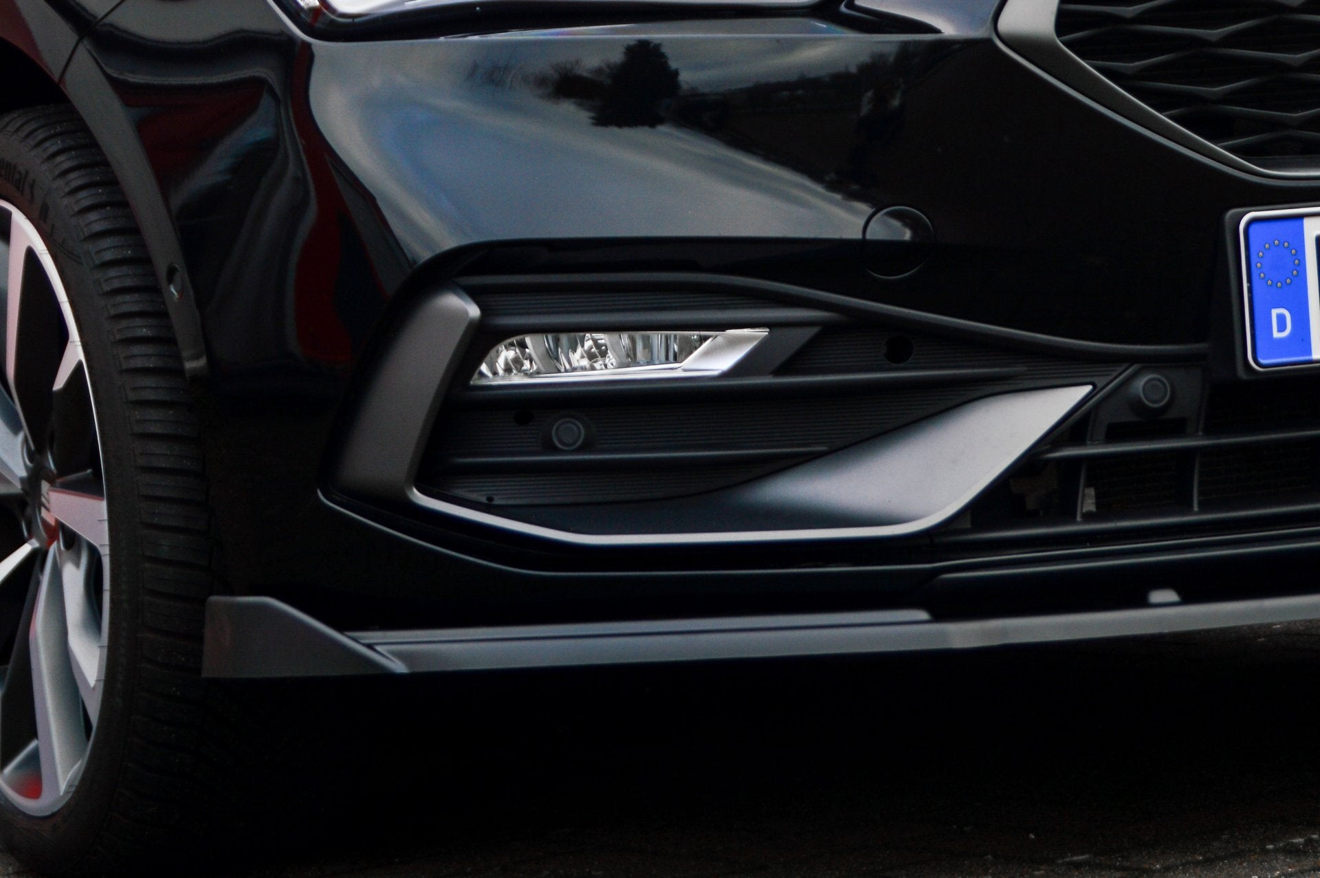 CUP Frontspoilerlippe ABS mit Seitenwing Seat Leon 4 ( KL) Schwarz Matt