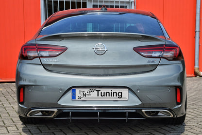 Gefräste Finnen für OPC Heckstoßstange Opel Insignia B GSI Schwarz Matt