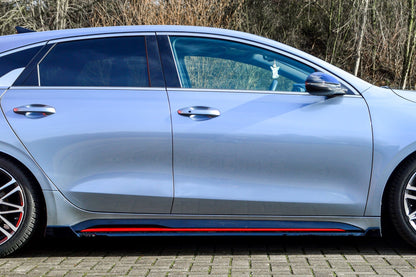CUP Seitenschwellersatz mit Wing Kia Pro Ceed GT Facelift Schwarz Glanz