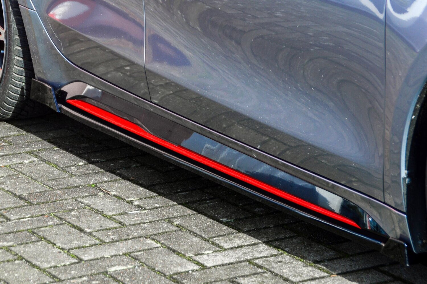 CUP Seitenschwellersatz mit Wing Kia Pro Ceed GT Facelift Schwarz Glanz