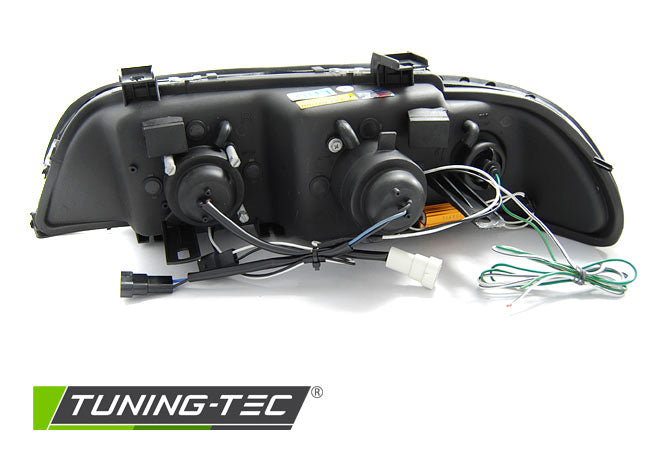 Tuning-Tec LED 3D Angel Eyes Scheinwerfer für BMW 5er E39 95-03 schwarz