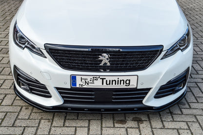 CUP Frontspoilerlippe ABS Peugeot 308II GT, GTI, GT-Line Schwarz Glanz