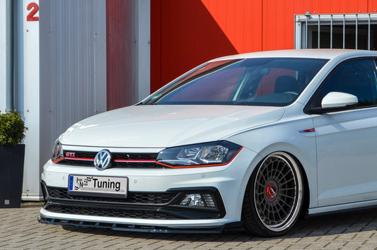 CUP Frontspoilerlippe ABS Volkswagen Polo 6 GTI 2G (AW) Schwarz Glanz