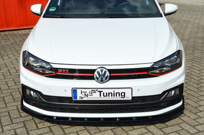 CUP Frontspoilerlippe ABS Volkswagen Polo 6 GTI 2G (AW) Schwarz Glanz