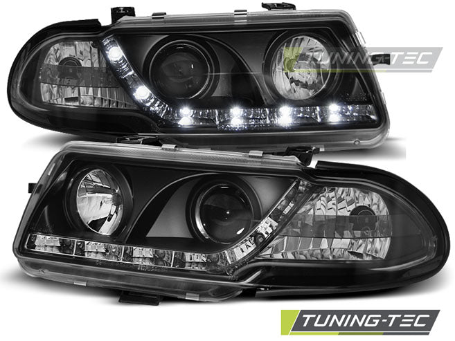Tuning-Tec LED Tagfahrlicht Scheinwerfer für Opel Astra F 91-94 schwarz