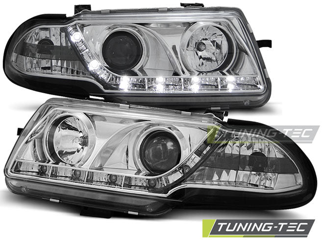 Tuning-Tec LED Tagfahrlicht Scheinwerfer für Opel Astra F 94-97 chrom