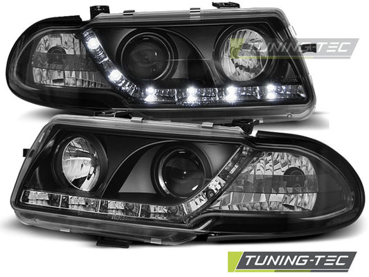 Tuning-Tec LED Tagfahrlicht Scheinwerfer für Opel Astra F 94-97 schwarz