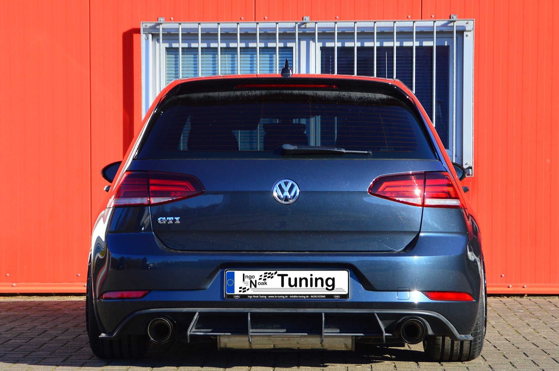 Gefräster Heckansatz Volkswagen Golf 7 GTI + GTD Typ AU Schwarz Matt
