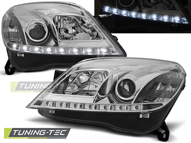 Tuning-Tec LED Tagfahrlicht Scheinwerfer für Opel Astra H 04-09 chrom