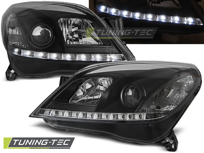 Tuning-Tec LED Tagfahrlicht Scheinwerfer für Opel Astra H 04-09 schwarz