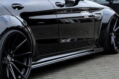 CUP Seitenschweller Wing Mercedes Benz C63 AMG C205 A205 Coupe/ Cabrio Schwarz Glanz