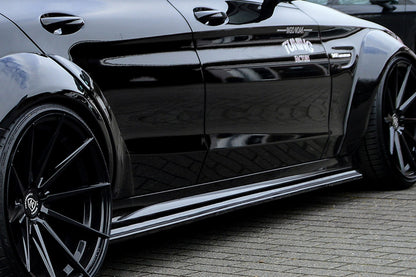 CUP Seitenschweller Mercedes Benz C63 AMG, S205, T-Modell Schwarz Glanz