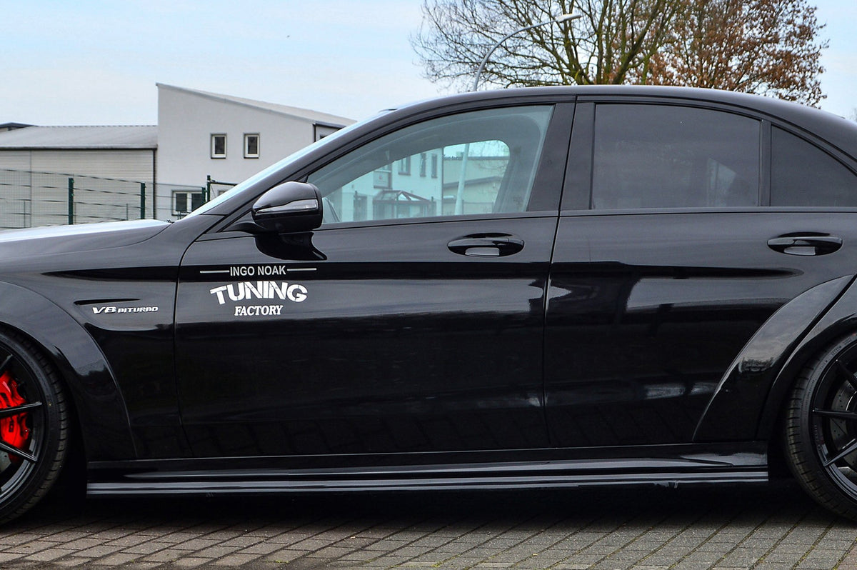 CUP Seitenschweller Mercedes Benz C63 AMG, S205, T-Modell Schwarz Glanz