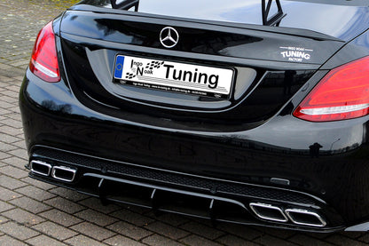 Heckansatz Mercedes Benz C63 AMG, W205 Ab Bj.: 2015- Schwarz Matt