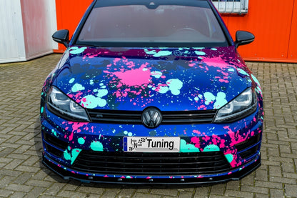 CUP Frontspoilerlippe ABS Volkswagen Golf 7 R + R-Line, Typ AU Carbon