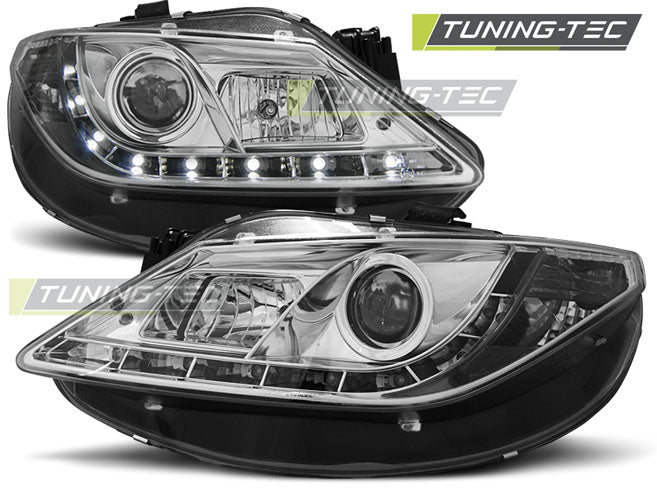 Tuning-Tec LED Tagfahrlicht Scheinwerfer für Seat Ibiza 6J 08-12 chrom