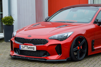 CUP Frontspoilerlippe ABS mit Seitenwing Kia Stinger CK Schwarz Glanz