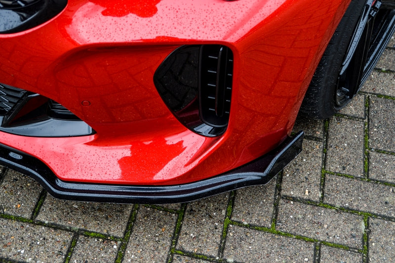 CUP Frontspoilerlippe ABS mit Seitenwing Kia Stinger CK Schwarz Glanz