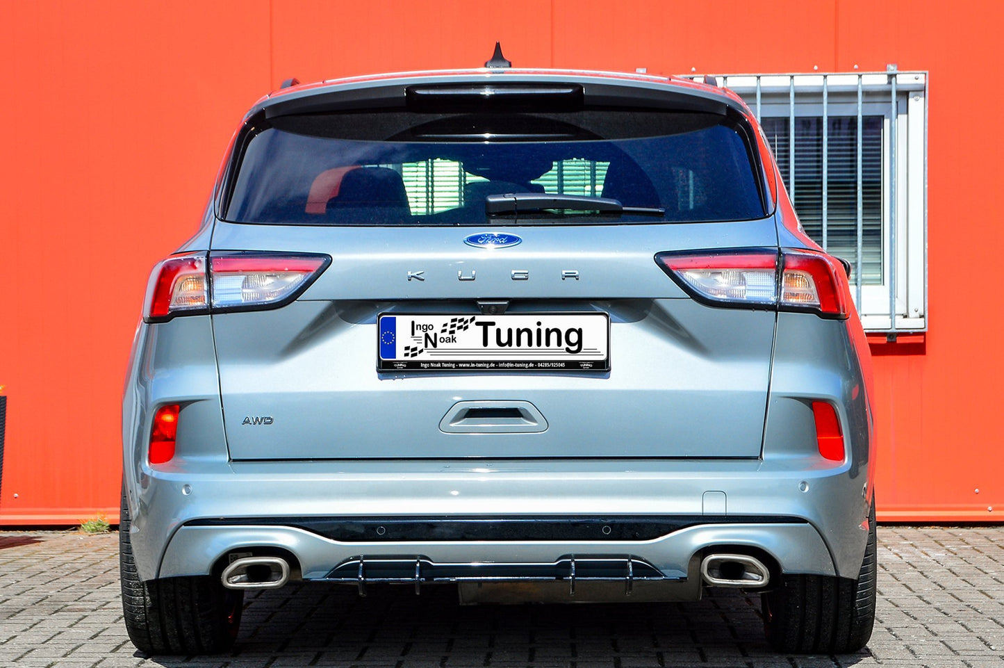 Gefräster Heckansatz Ford Kuga 3, Typ DFK ab Bj.: 2019- Schwarz Matt