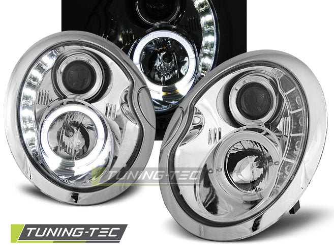 Tuning-Tec LED Tagfahrlicht Scheinwerfer für Mini Cooper 01-06 chrom