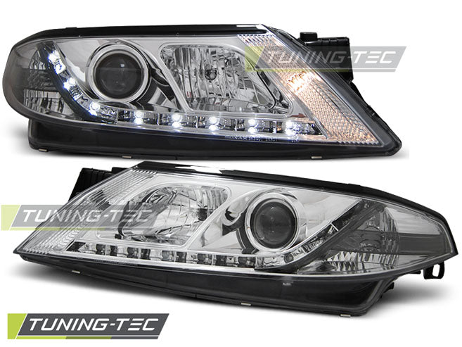 Tuning-Tec LED Tagfahrlicht Scheinwerfer für Renault Laguna 2 01-05 chrom