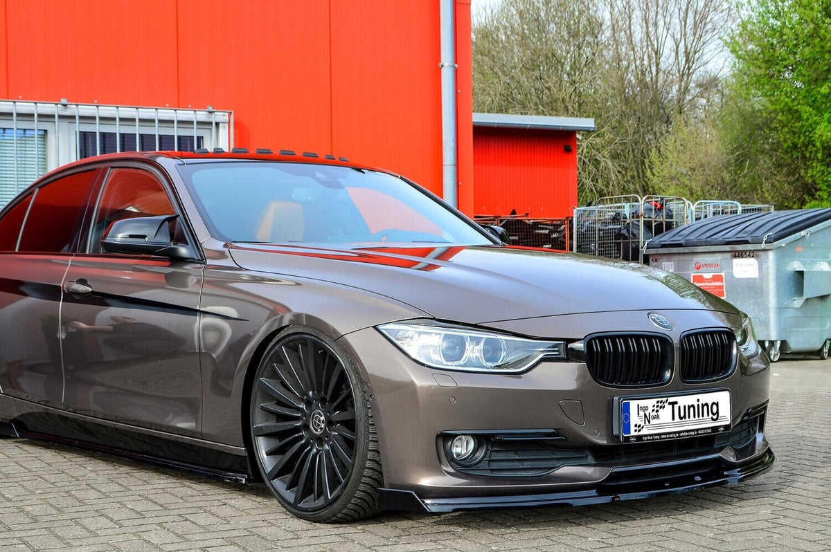 CUP Frontspoilerlippe ABS mit Seitenwing BMW 3er F30/ F31 Schwarz Matt