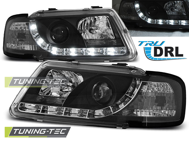 Tuning-Tec LED Tagfahrlicht Scheinwerfer für Audi A3 8L 96-00 schwarz