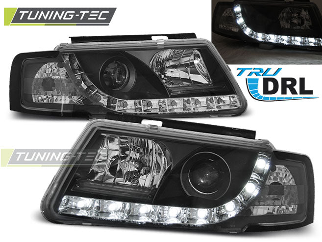 Tuning-Tec LED Tagfahrlicht Scheinwerfer für VW Passat 3B (B5) 96-00 schwarz