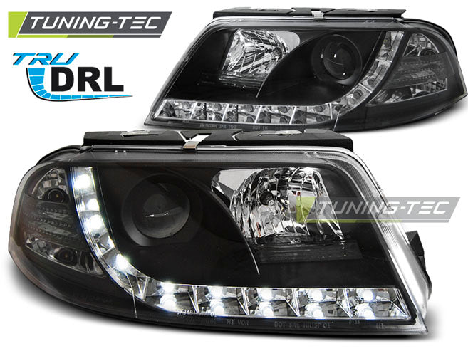 Tuning-Tec LED Tagfahrlicht Scheinwerfer für VW Passat 3BG 00-05 schwarz