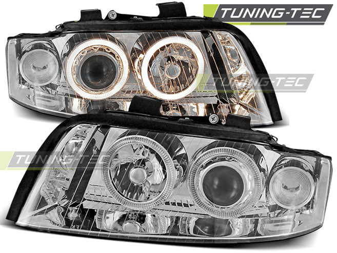 Tuning-Tec Angel Eyes Scheinwerfer für Audi A4 B6 00-04 chrom