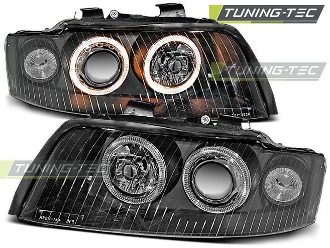 Tuning-Tec Angel Eyes Scheinwerfer für Audi A4 B6 00-04 schwarz