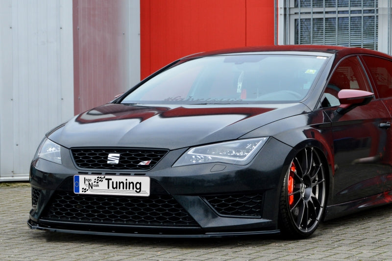 CUP Frontspoilerlippe ABS Phase 2 Seat Leon 3, 5F Schwarz Glanz