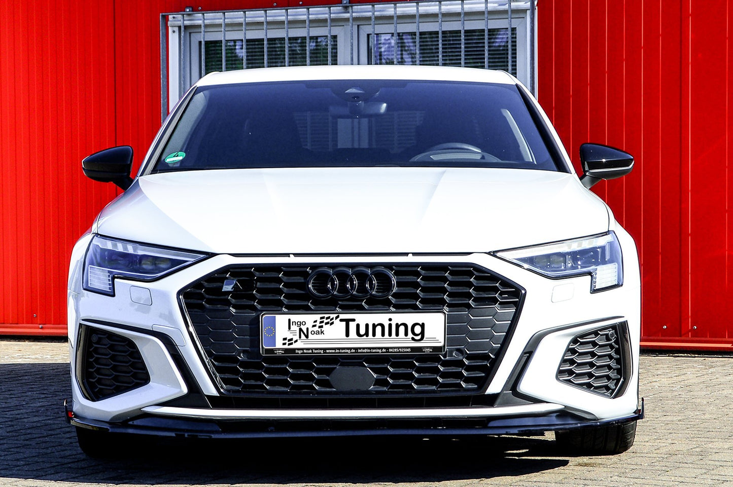 CUP Frontspoilerlippe ABS mit Seitenwing Audi A3, 8Y Schwarz Glanz