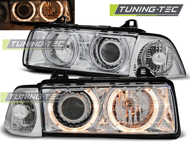 Tuning-Tec Angel Eyes Scheinwerfer für BMW 3er E36 90-99 chrom