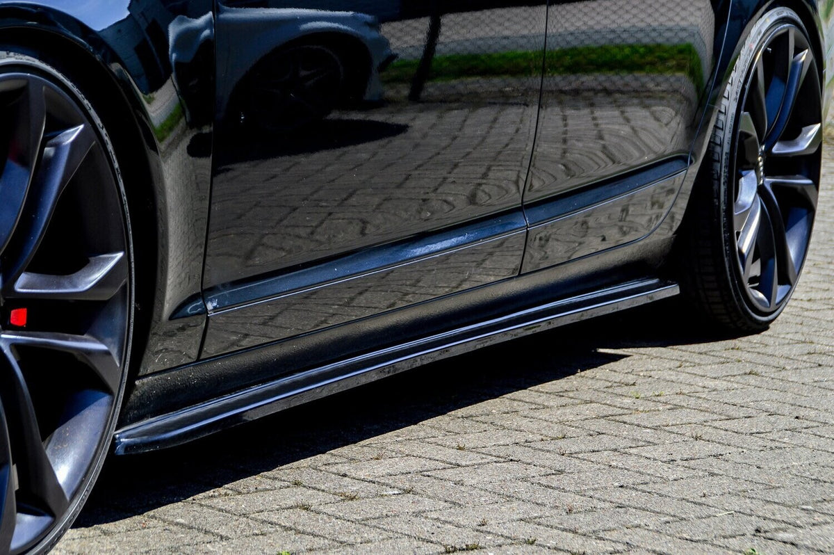 CUP Seitenschwellersatz Audi A6 4F Bj.: 2004-2011 Schwarz Glanz