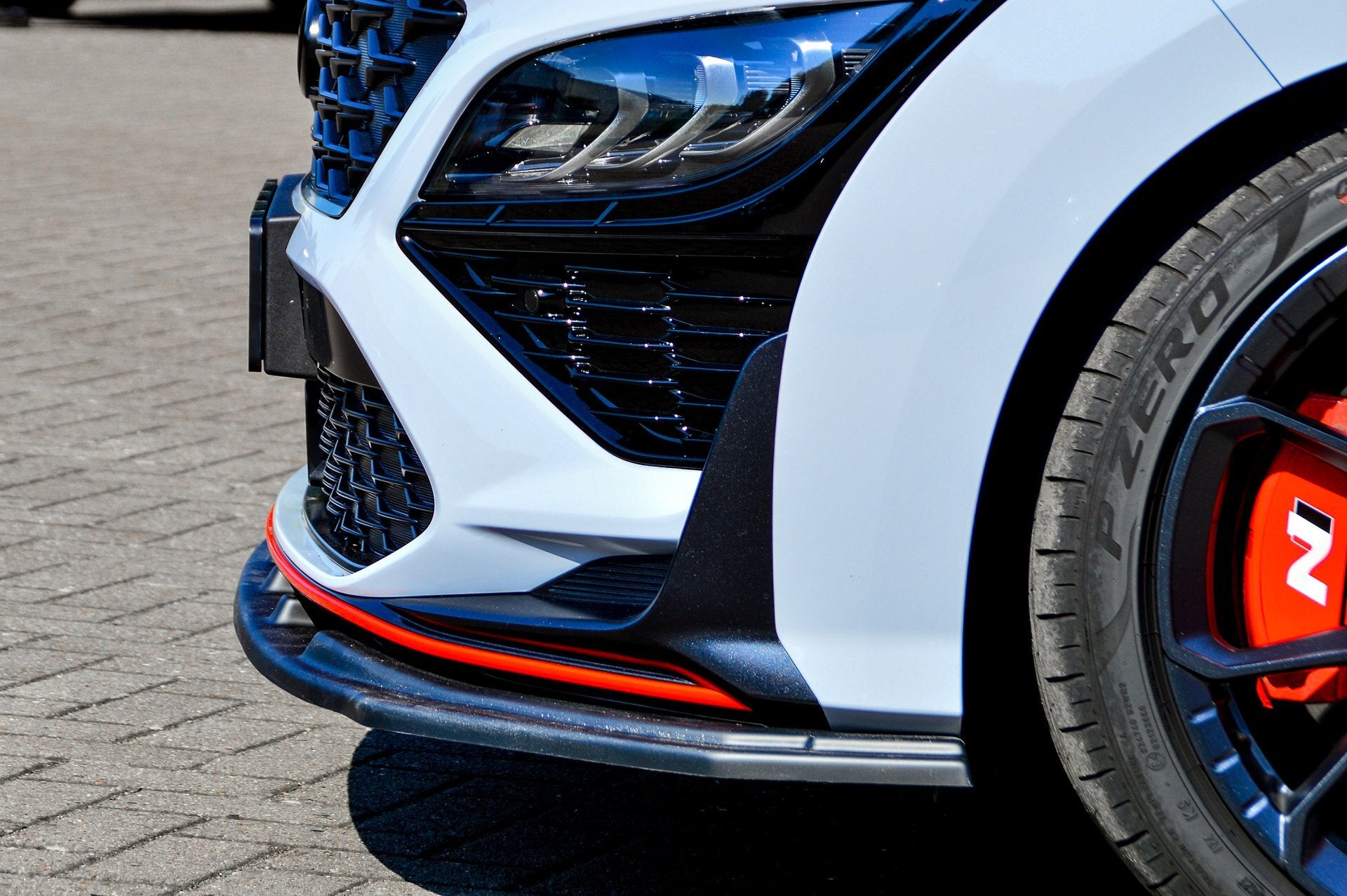 CUP Frontspoilerlippe ABS Hyundai Kona N ab Bj.: 2020- Schwarz Glanz