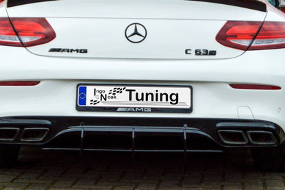 Heckansatz Mercedes Benz C63 AMG, C205+A205 , Coupe/ Cabrio Schwarz Matt