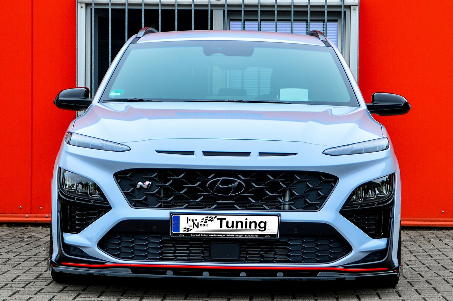 CUP Frontspoilerlippe ABS mit Flaps Hyundai Kona N-Line Schwarz Matt