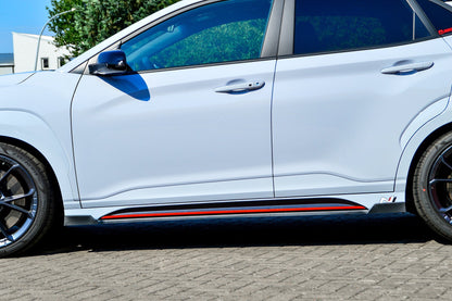 CUP Seitenschwellersatz mit Wing vorne/hinten Hyundai Kona N Schwarz Glanz