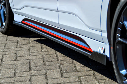 CUP Seitenschwellersatz mit Wing hinten Hyundai Kona N Schwarz Glanz