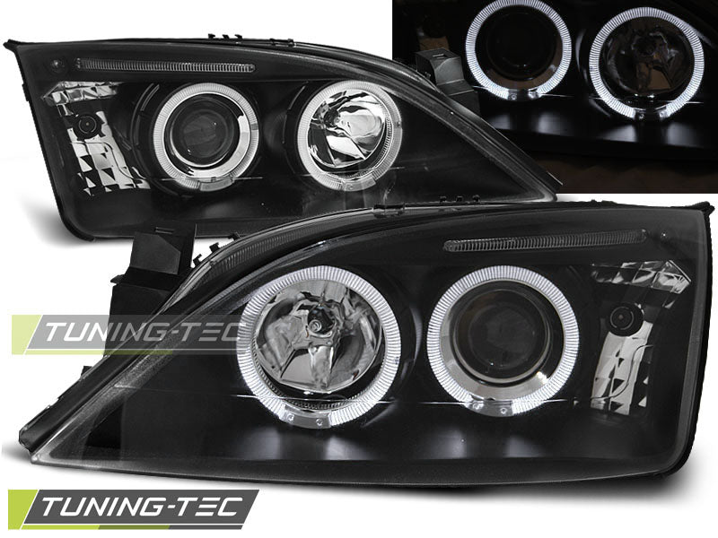 Tuning-Tec LED Angel Eyes Scheinwerfer für Ford Mondeo 00-07 schwarz
