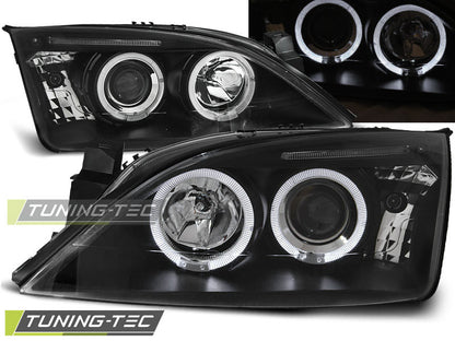 Tuning-Tec LED Angel Eyes Scheinwerfer für Ford Mondeo 00-07 schwarz