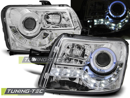 Tuning-Tec LED Tagfahrlicht Scheinwerfer für Fiat Panda 03-12 chrom